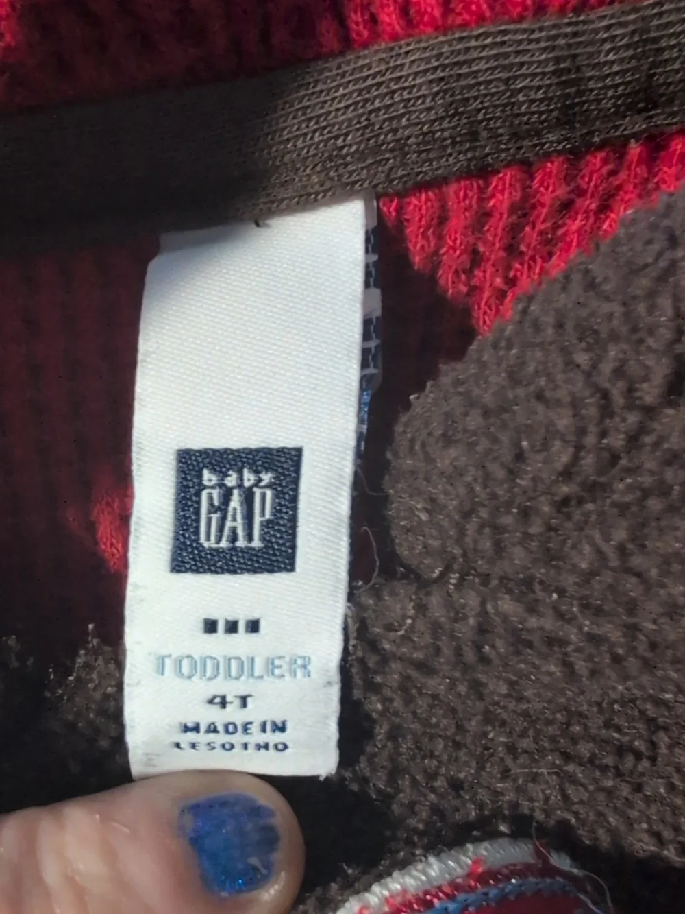 Vintage Y2K Gap Toddler Kids Fleece Thermal Sweatshirt Hoodie‎ Embroidered